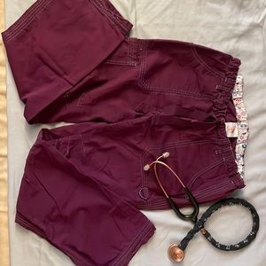 Koi Women’s Lindsey Cargo Scrub pants. Super cute and comfy! Purple, size small.